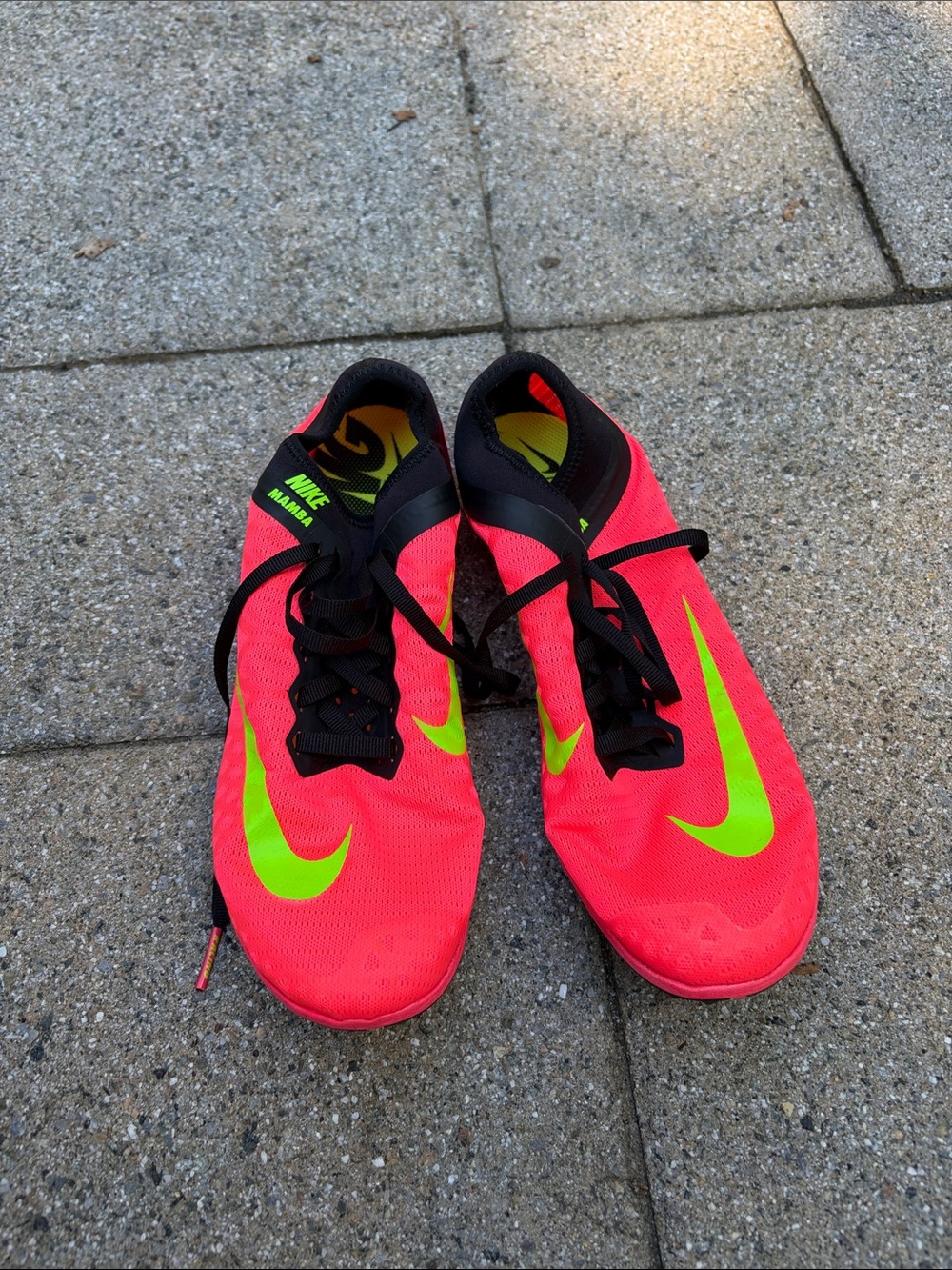 Nike Kids Pink and Volt Soccer Sneakers